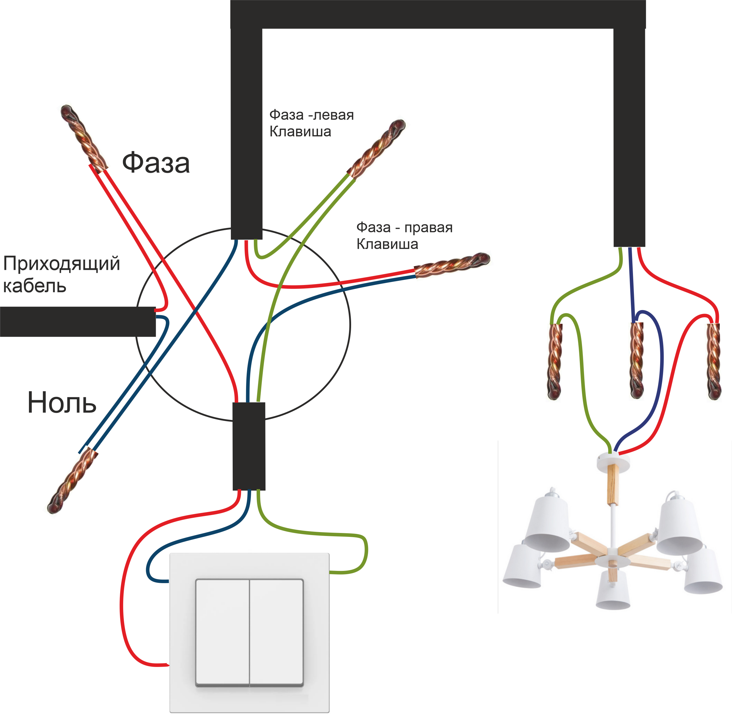 Подключение двойного выключателя: схемы и инструкция по монтажу
