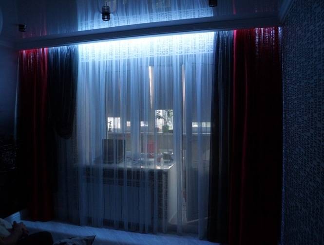 Подсветка штор светодиодной лентой: в чём преимущества, как сделать своими руками, фото