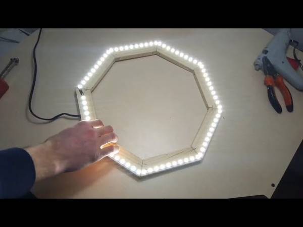 Светильник из светодиодной ленты своими руками: необходимые материалы и этапы сборки