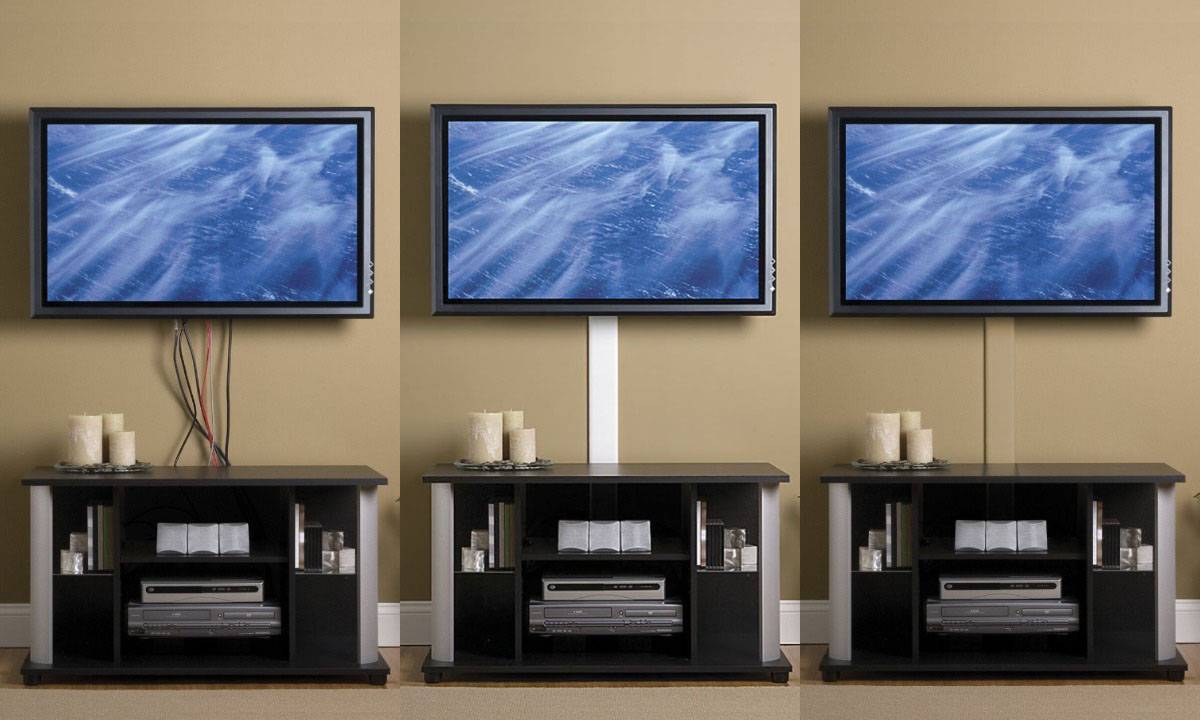 Как спрятать провода от телевизора на стене: видео и фото идеи