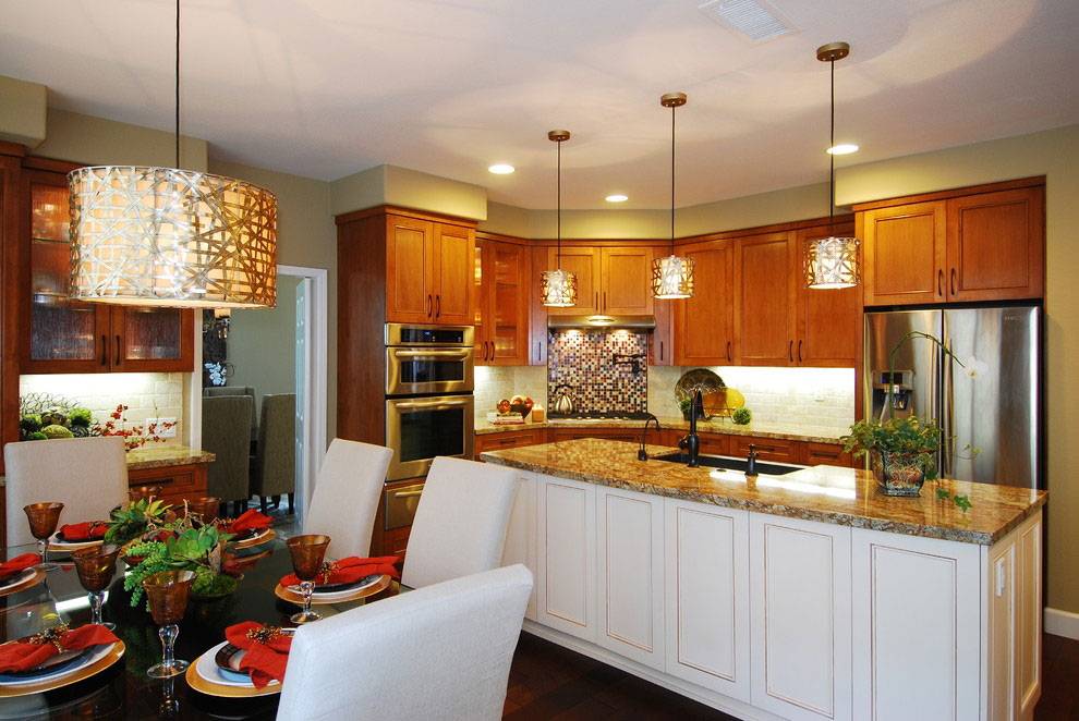 Светильники для кухни: 90 фото особенностей выбора кухонного освещения