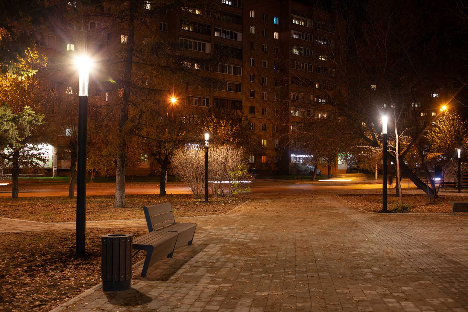 Организация освещения и разновидности уличных светильников для парков и скверов