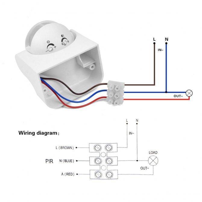 Как подключить датчик движения к прожектору светодиодному (led): схема подключения