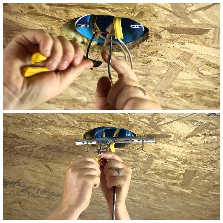 Как повесить люстру на натяжной потолок