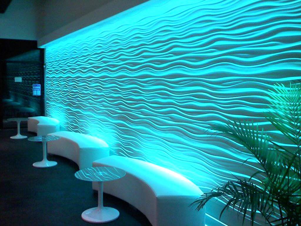 Подсветка стен с использованием светодиодных лент и встраиваемых источников, преимущества и популярные идеи - 16 фото