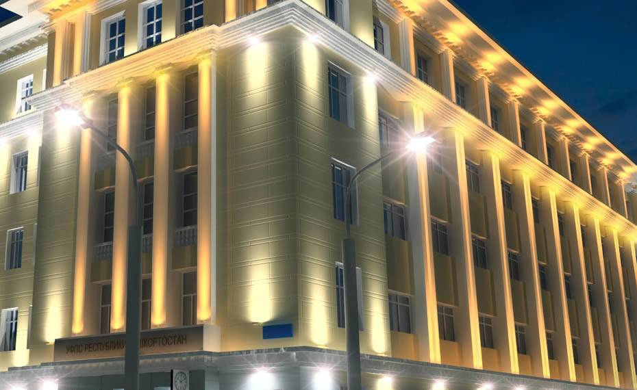 Фасадные светильники: выбор архитектурной подсветки для здания