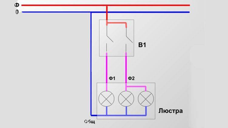 Как подключить люстру к двухклавишному выключателю - схемы и инструкция - строительство и ремонт