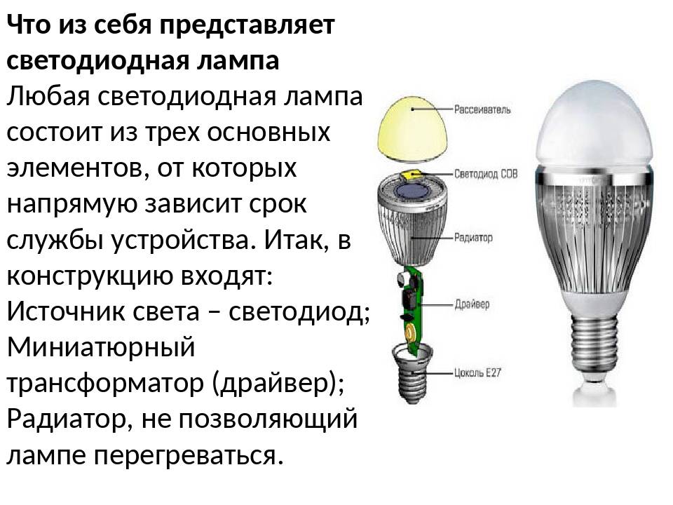 Виды электрических ламп
