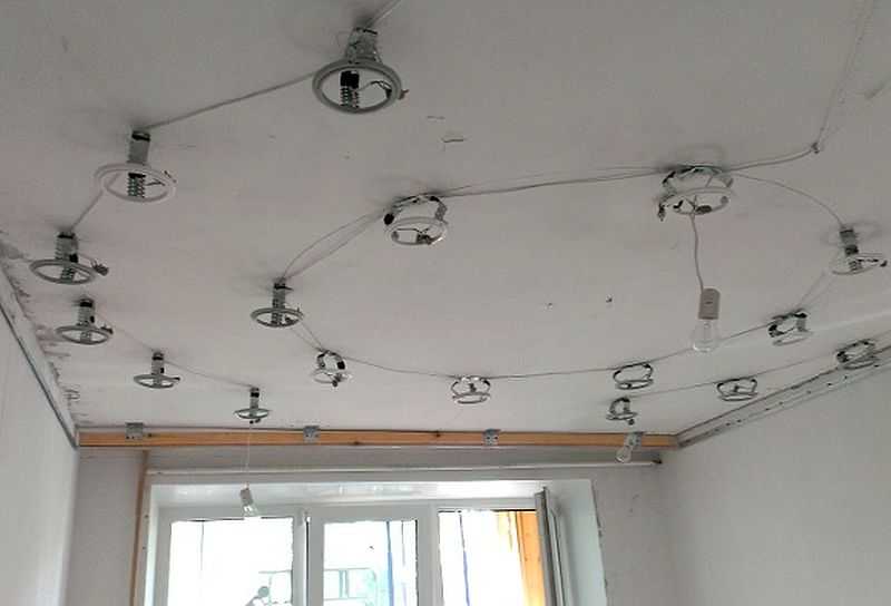 Монтаж светильников в натяжные потолки своими руками