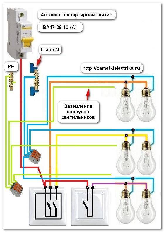 Подключение выключателя с подсветкой: схема, устройстово, особенности