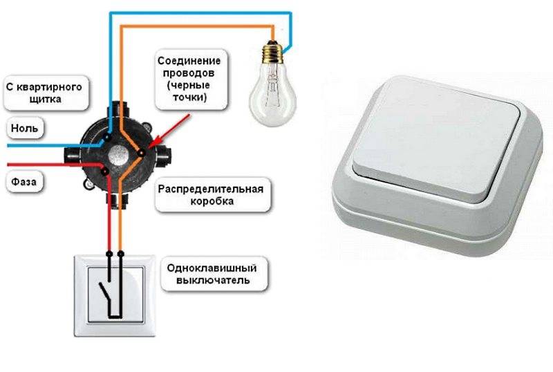 Как подключить лампочку через выключатель — схемы
