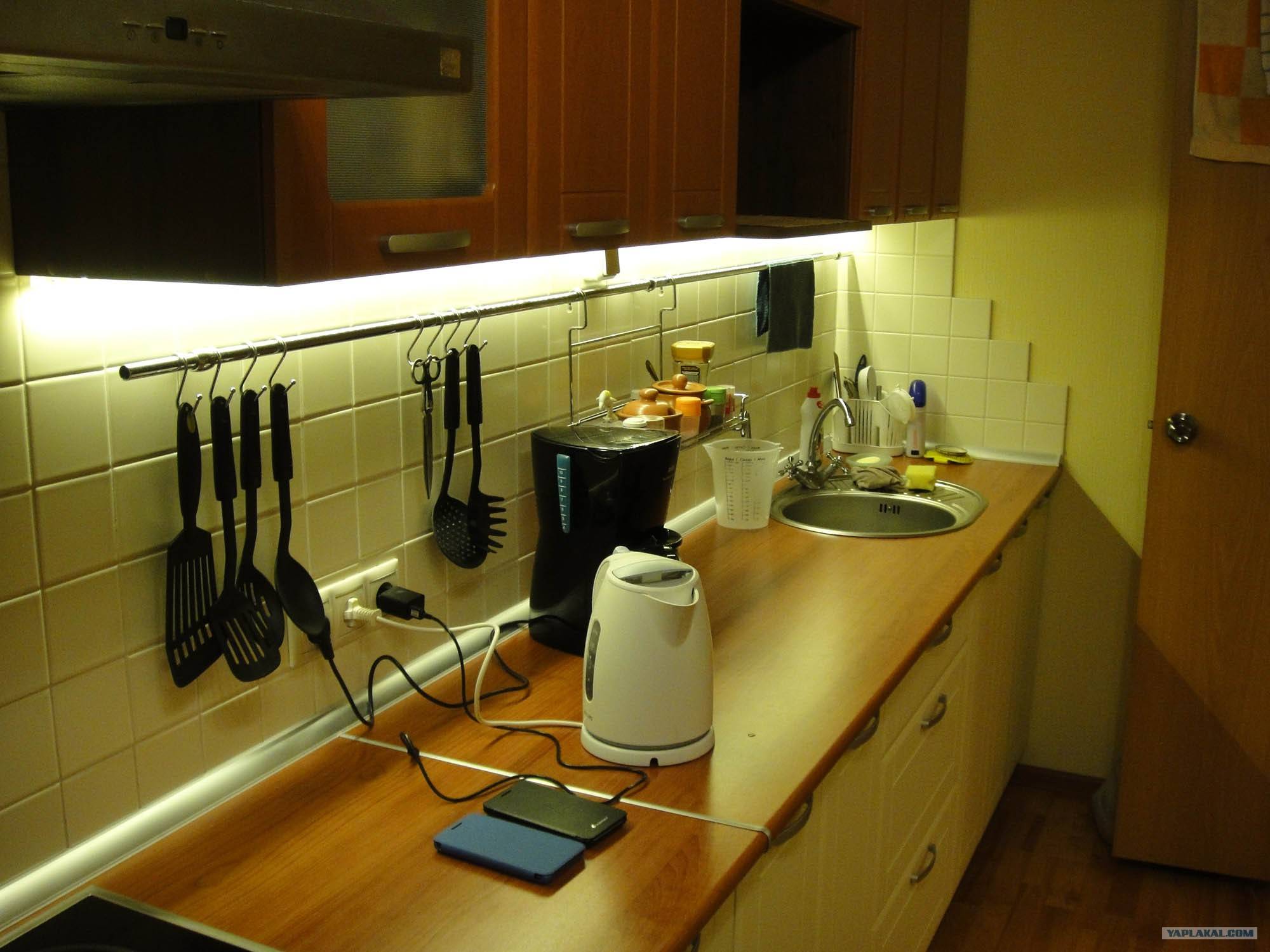 Светодиодная подсветка кухни – о выборе и монтаже своими руками (фото)
