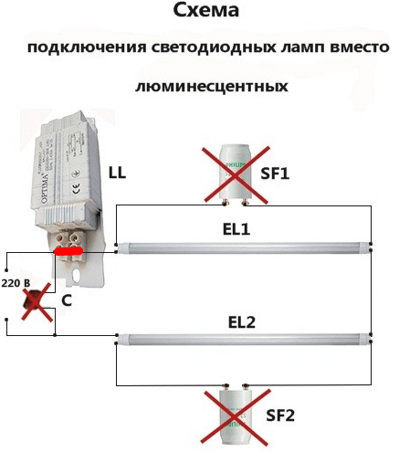 Схема подключения люминесцентных ламп - пошаговая инструкция!