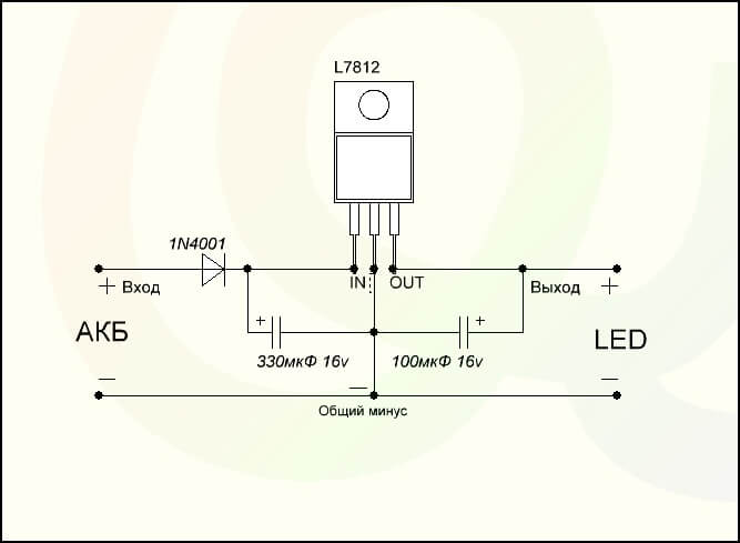 Микросхема и другие компоненты драйвера мощного светодиода.