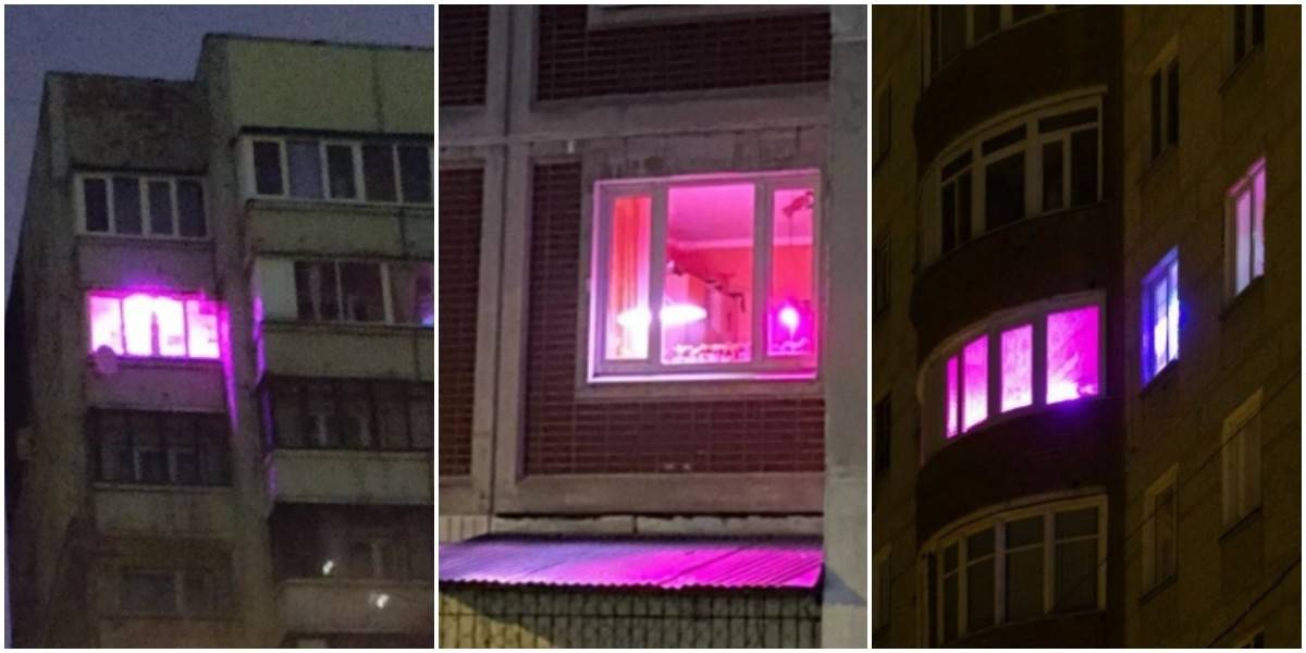 Розовый свет в окнах что значит