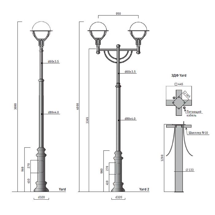 Как организовать уличное освещение на столбах, его нормы и требования