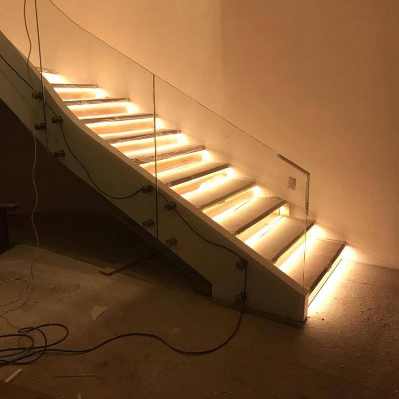 Подсветка лестницы светодиодной лентой своими руками: автоматическая подсветка с помощью arduino, освещение контроллером
