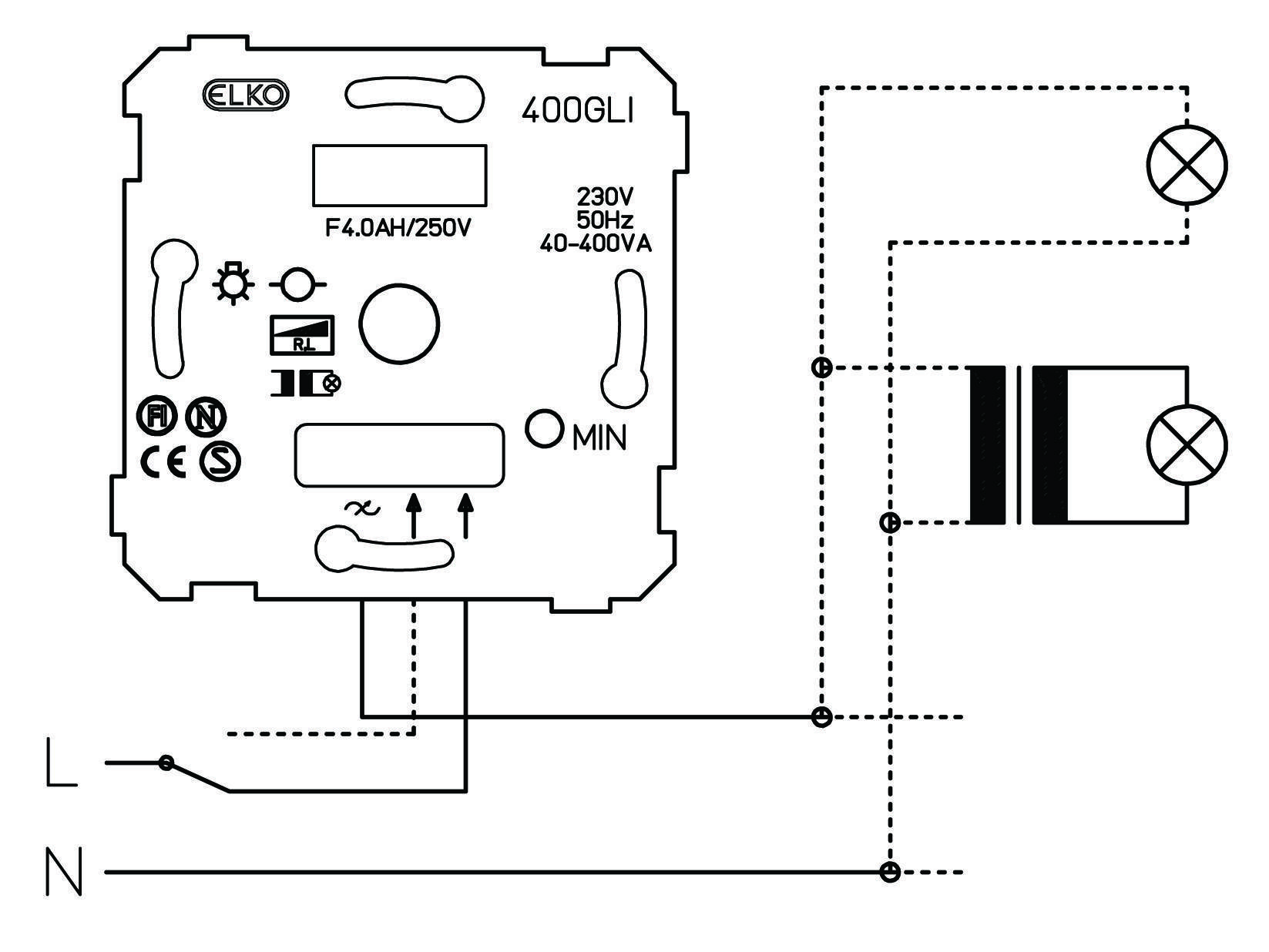 Как подключить диммер вместо выключателя - схема подключения
