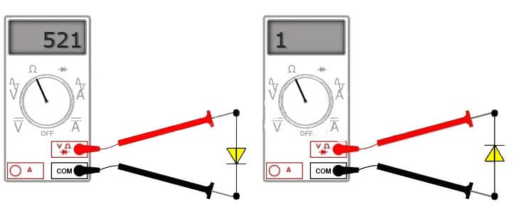 Проверка светодиода мультиметром (тестером) на исправность