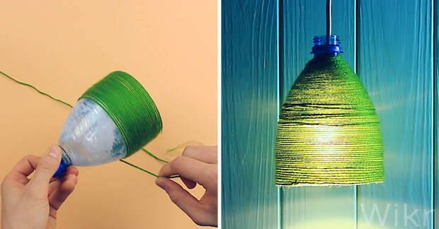 Идеи для красивых светильников из бутылки