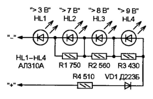 Какой элемент обязателен в схеме индикатора на светодиоде