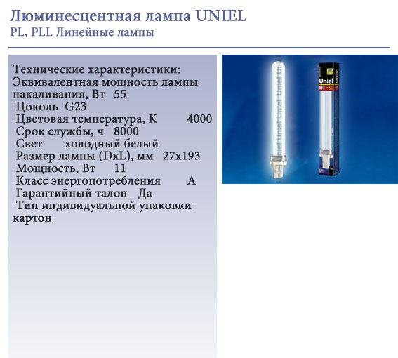 Лампа люминесцентная 36 и 18 вт: технические характеристики, срок службы