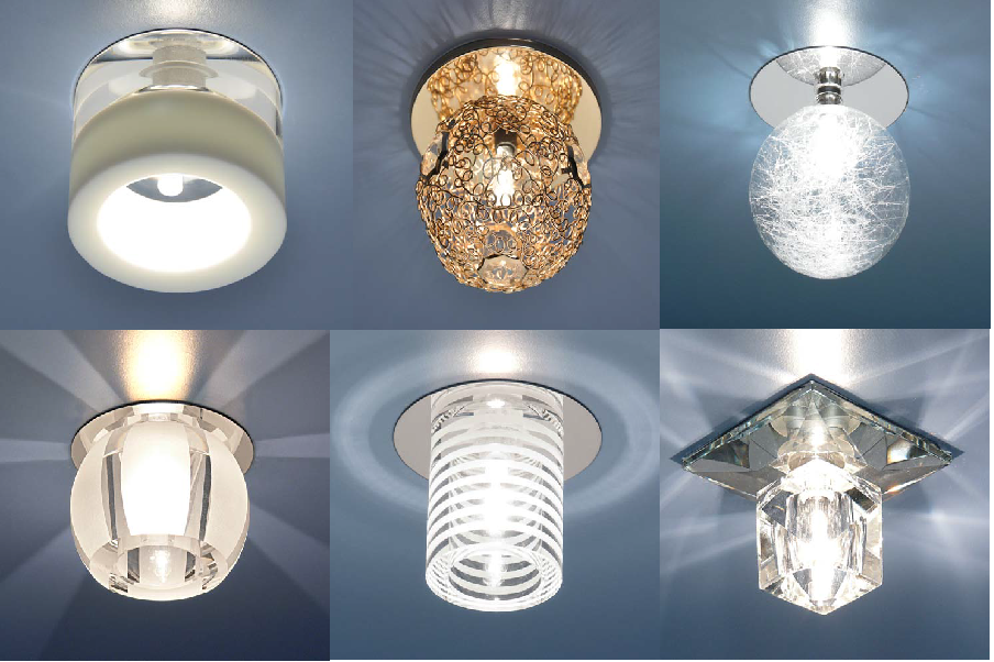 Какие светильники выбрать для натяжных потолков: виды современных моделей