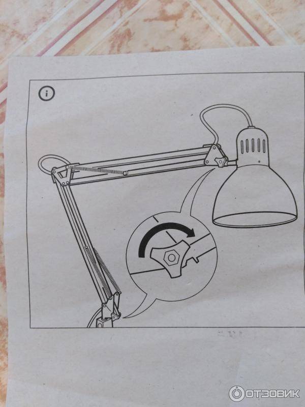 Как прикрутить к столу лампу