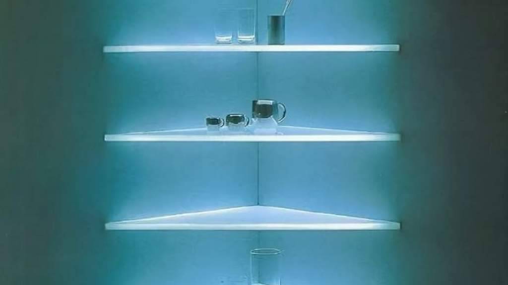 Светодиодная подсветка стеклянных полок: инструкция по установке