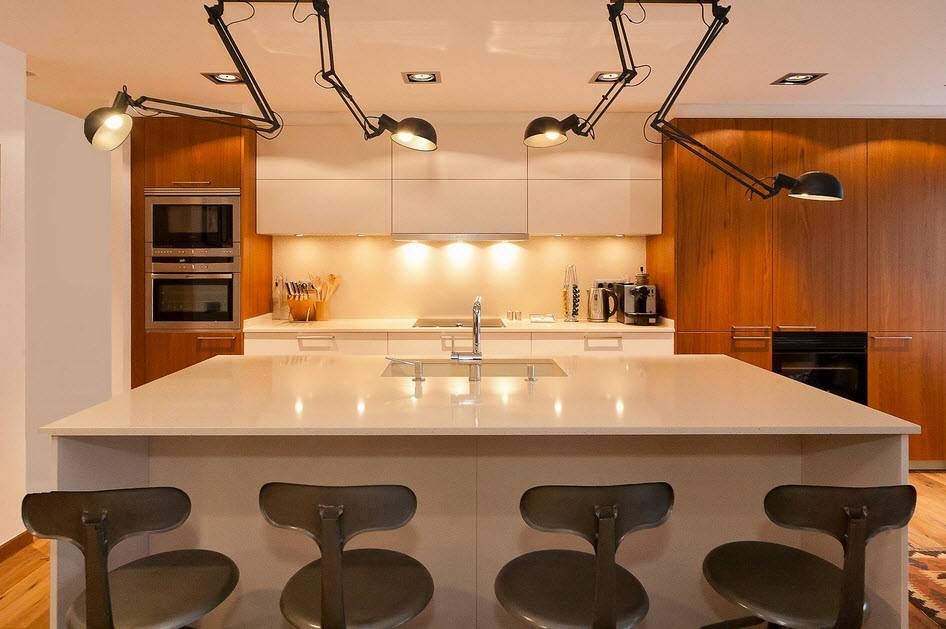 Освещение на кухне своими руками: как сделать светодиодное и другое украшение рабочей, а также обеденной зон, под шкафами?