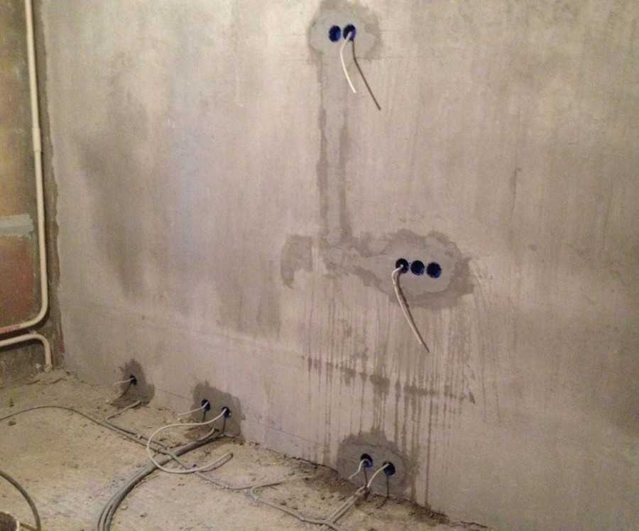 Разводка электропроводки в ванной