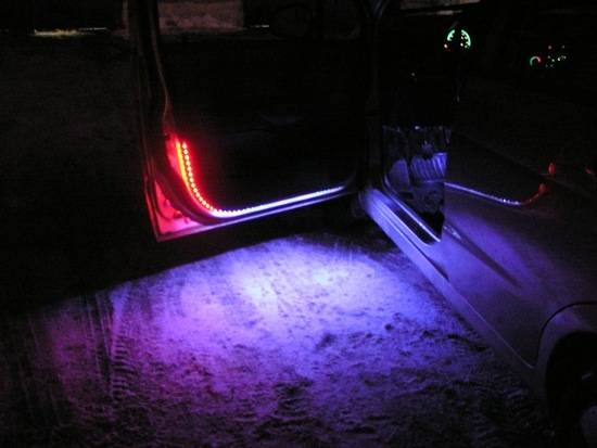 Как подключить светодиодную ленту в машине – виды и способы монтажа
